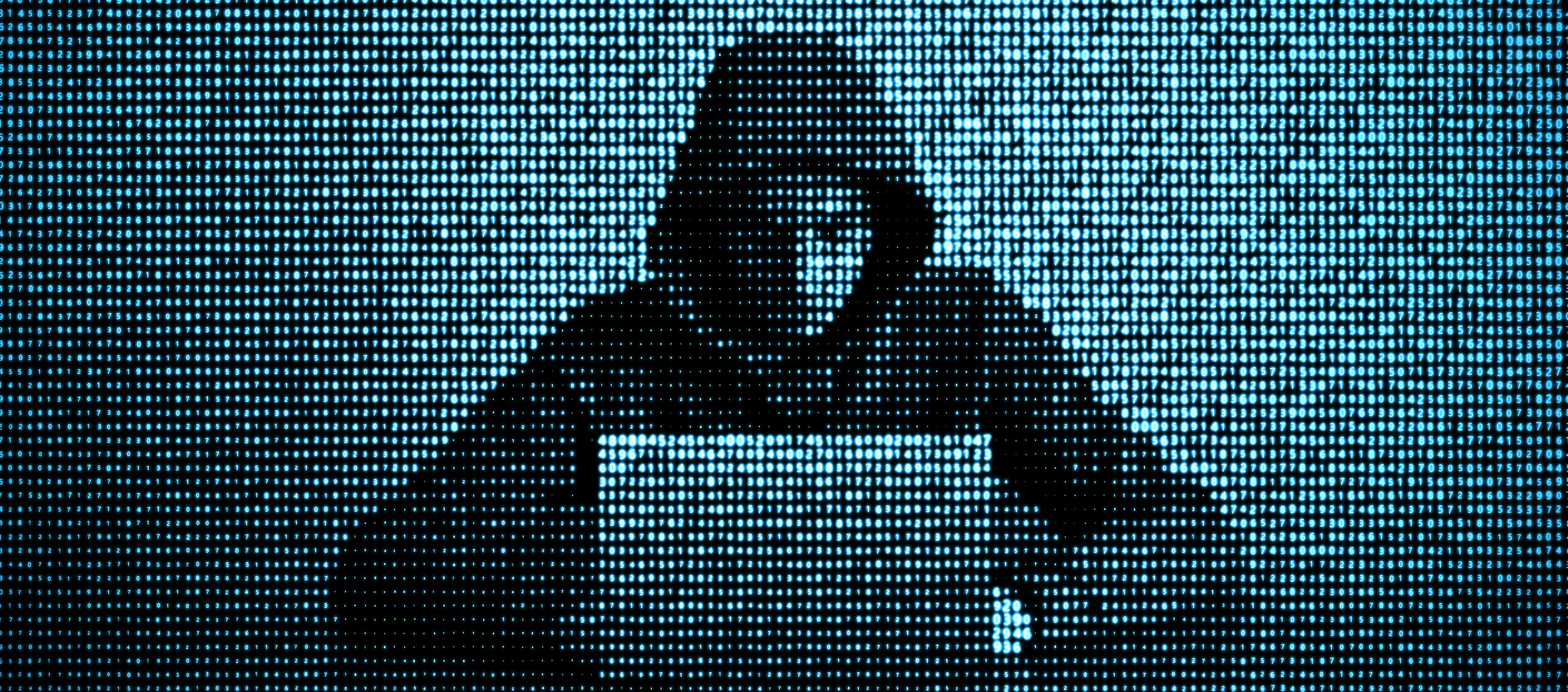 Hacker in data security concept. Hacker using laptop. Hacking the Internet. Cyber attack.