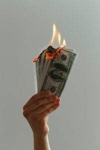 money burning